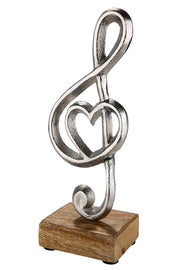 Zilveren Muzieksleutel Decoratie