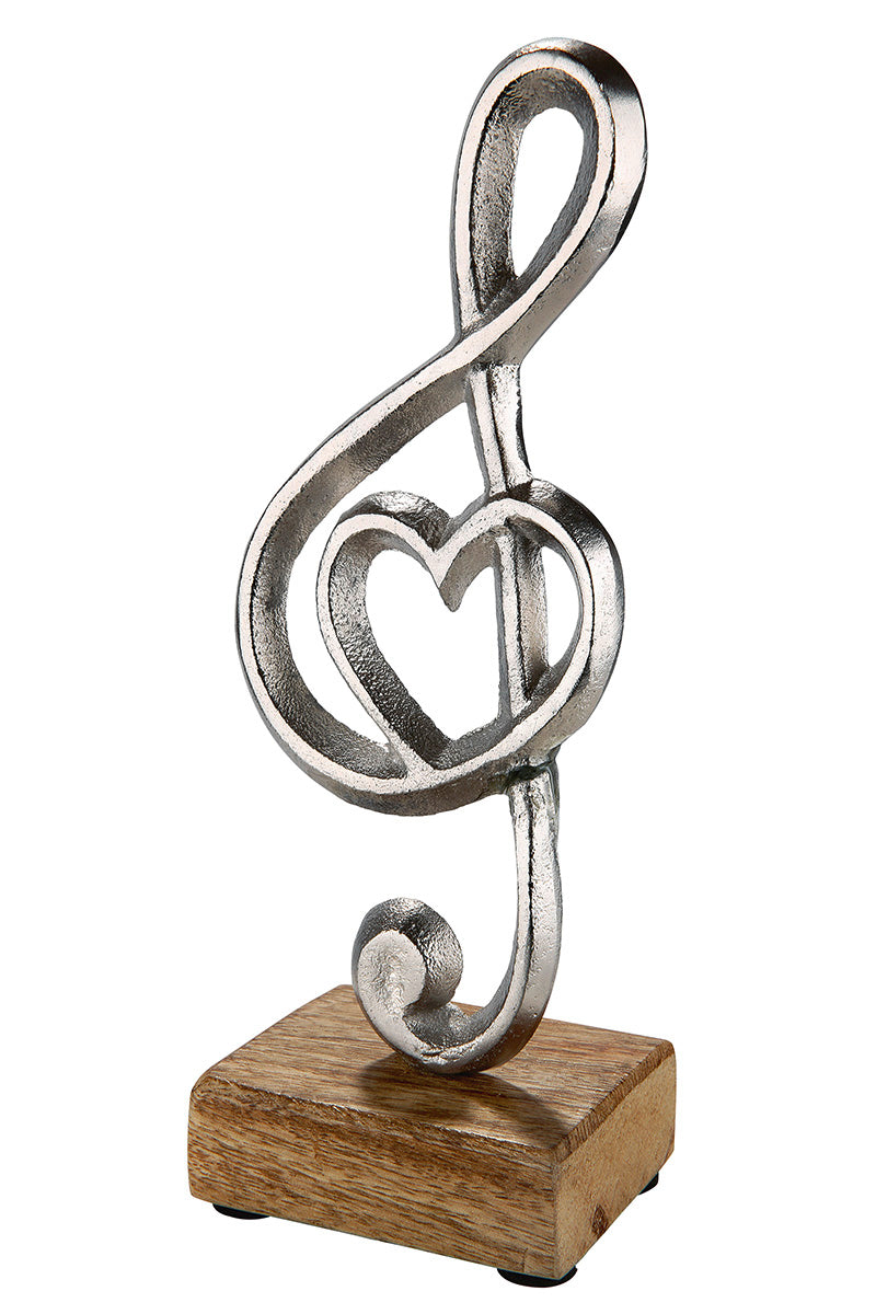Zilveren Muzieksleutel Decoratie