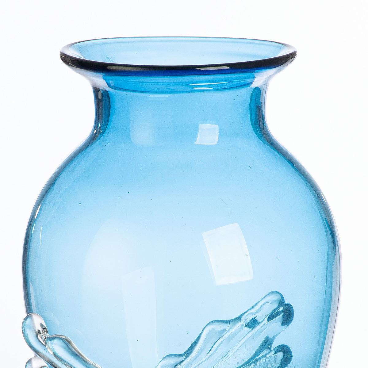 Blauwe vloervaas Wave 50 cm