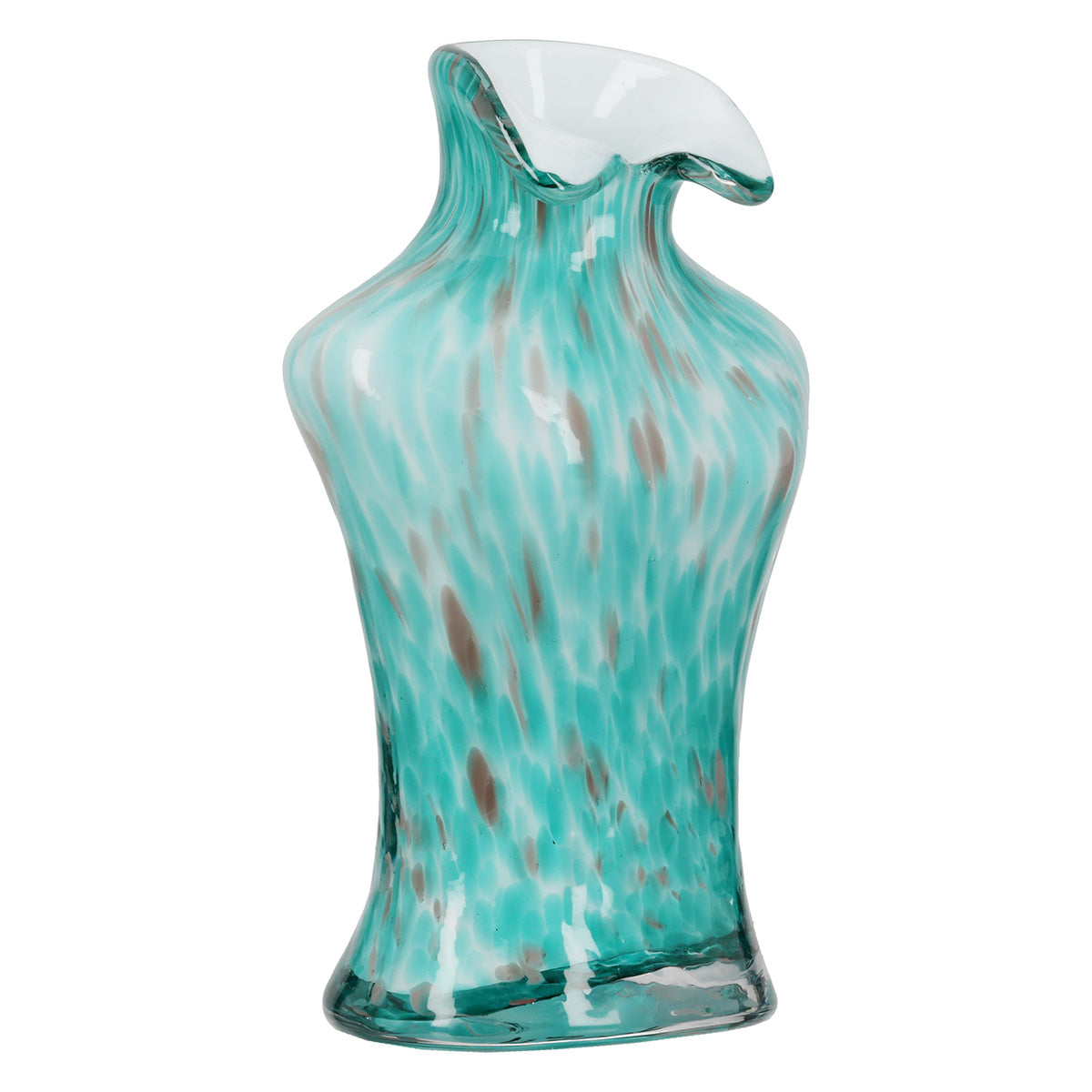 Groene glazen vaas Corinna 20 cm