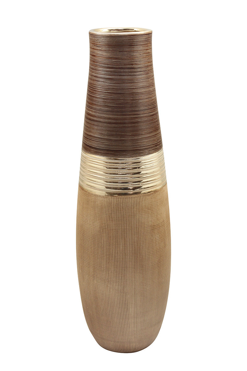 Bradora Vaas Beige Bruin Keramiek