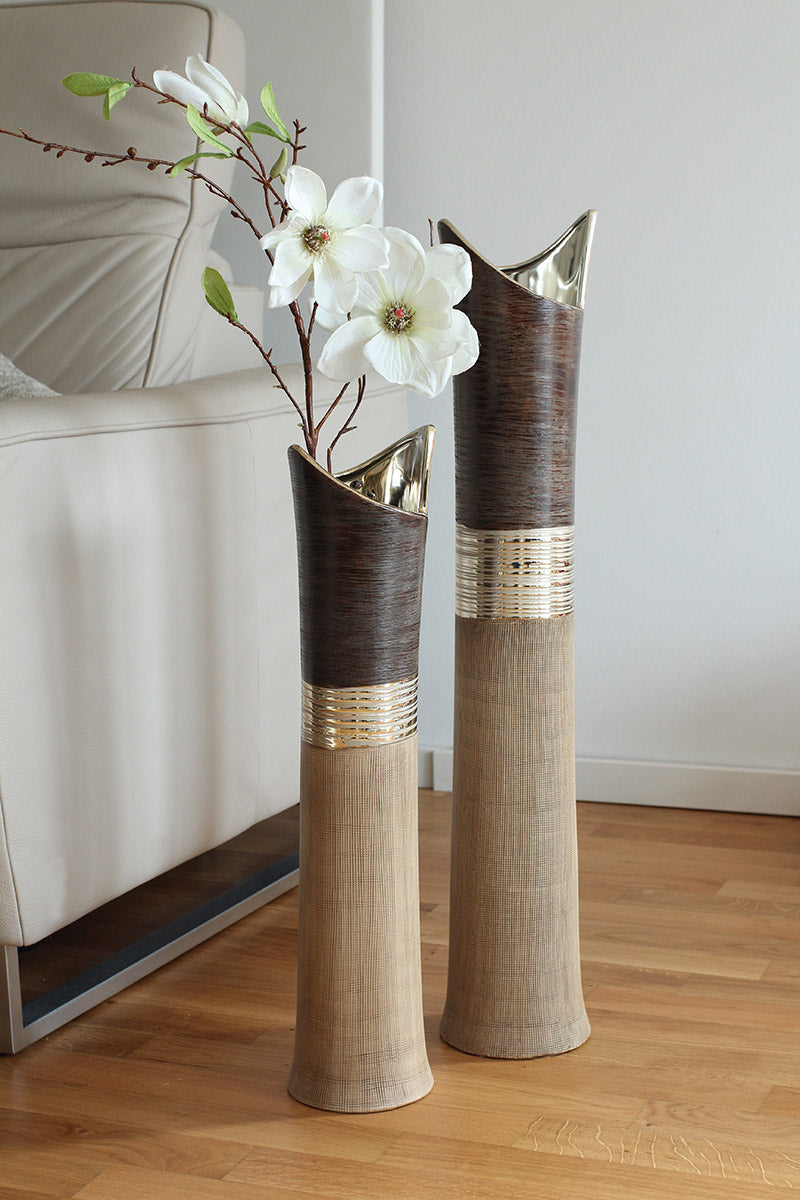 Bradora Vloervaas Beige Bruin