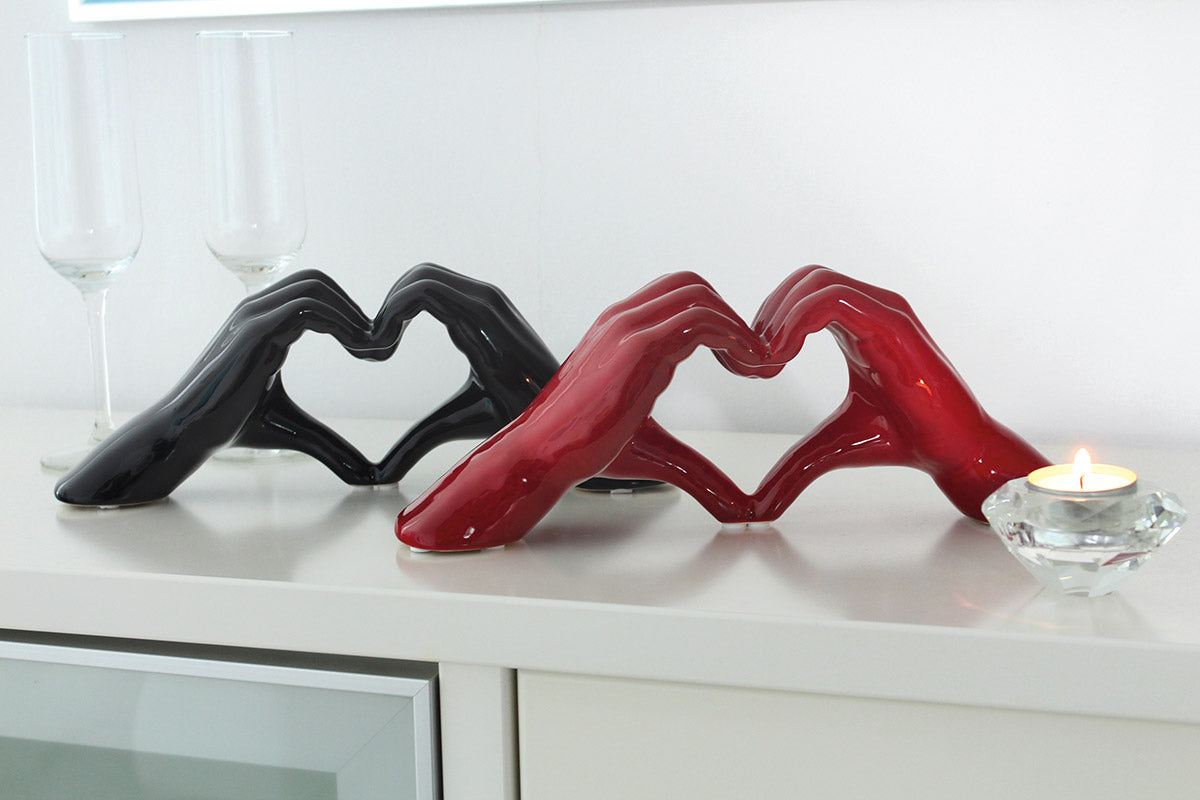 Decoratief Hart Rood Keramiek 31 cm