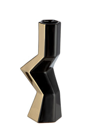 Vaas Canto zwart goud keramiek 25 cm