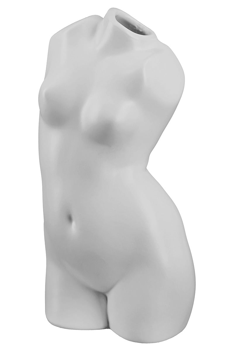 White Lady Vaas Wit Keramiek 21 cm