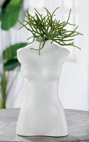 White Lady Vaas Wit Keramiek 25 cm