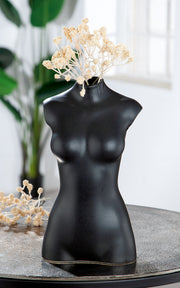 Black Lady Vaas Zwart Keramiek