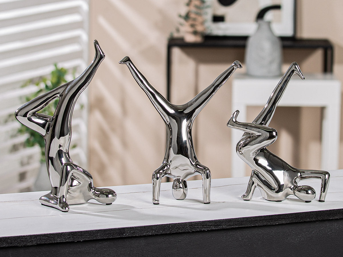 Breakdance Keramiek Figuur Zilver