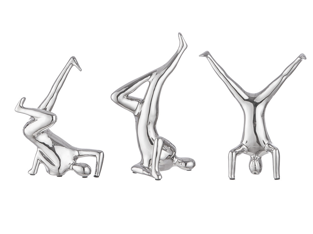 Breakdance Keramiek Figuur Zilver