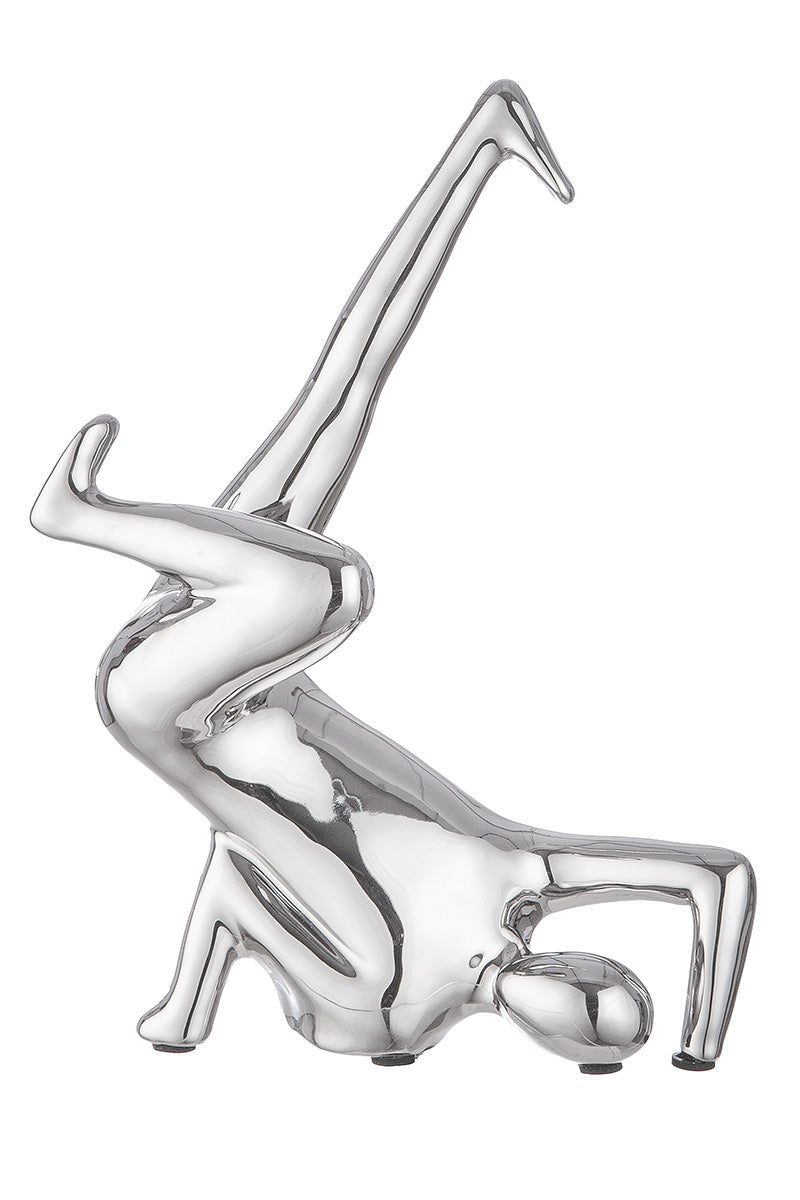 Breakdance Keramiek Figuur Zilver