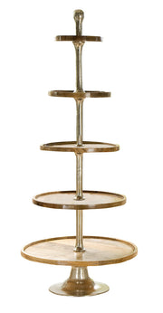 Luxe Etagère Mango Hout Metaal