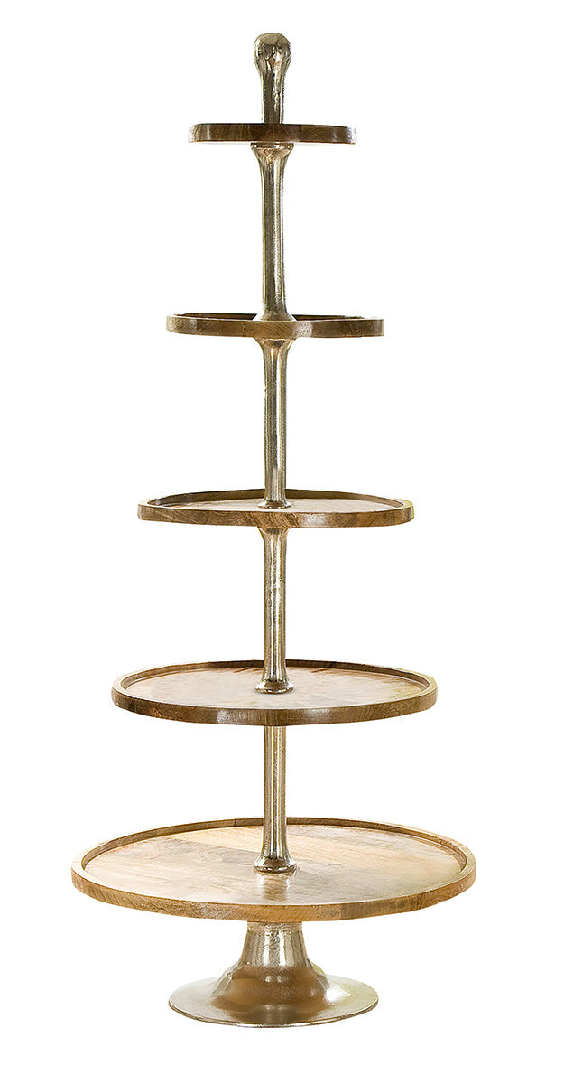 Luxe Etagère Mango Hout Metaal