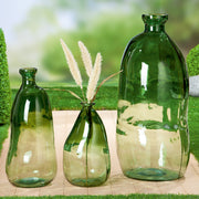 Groene glazen vaas Kreta 36 cm