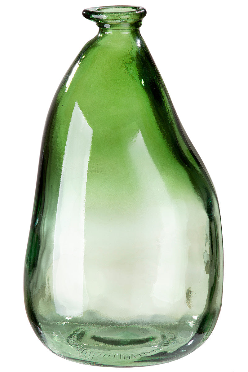 Groene glazen vaas Kreta 36 cm