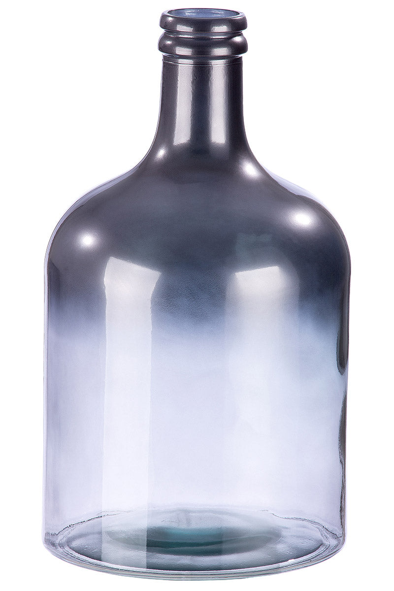 Zilverkleurige flesvaas Douro 43 cm