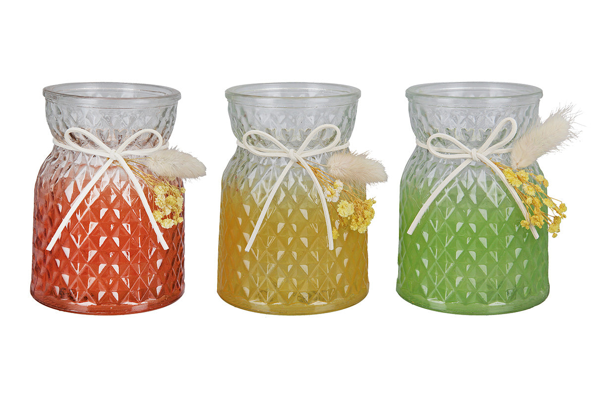 Multicor glazen vaas assorti 13.5 cm