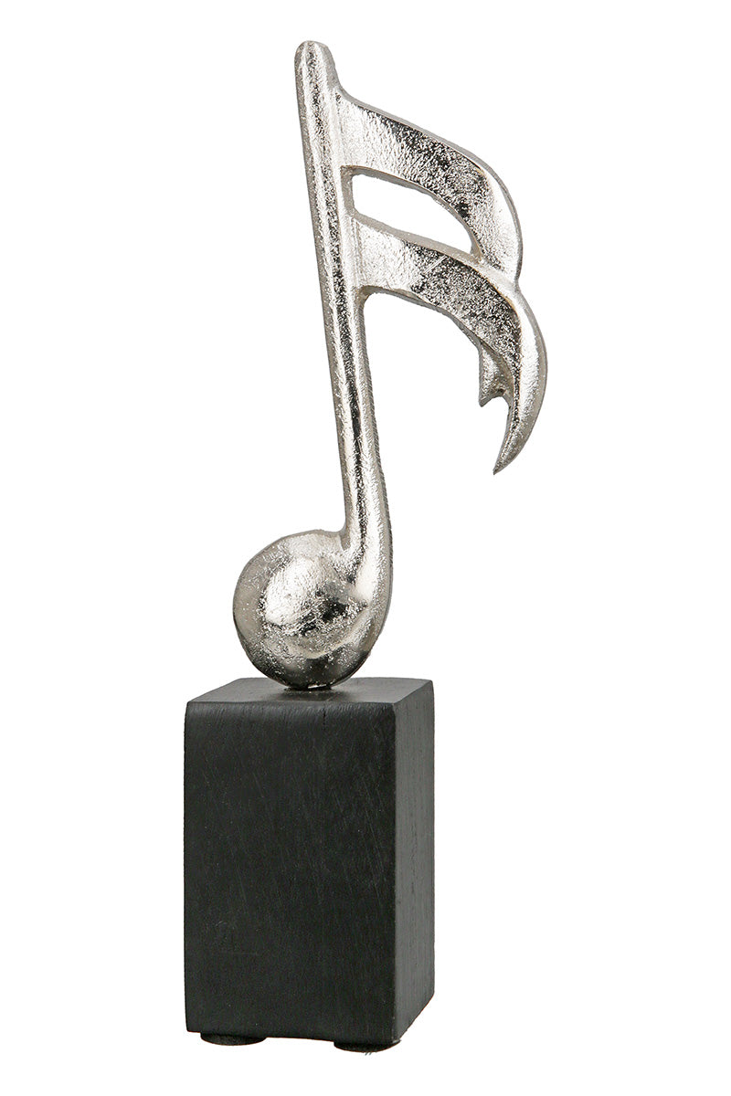 G-sleutel Sculptuur 23.5 cm Zilver