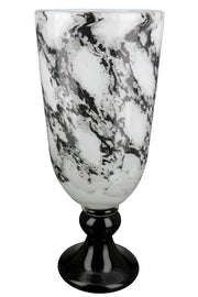 Trophy Glazen Vaas Zwart Wit