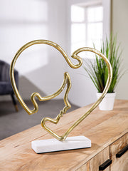 Gouden Hart Sculptuur Modern Face