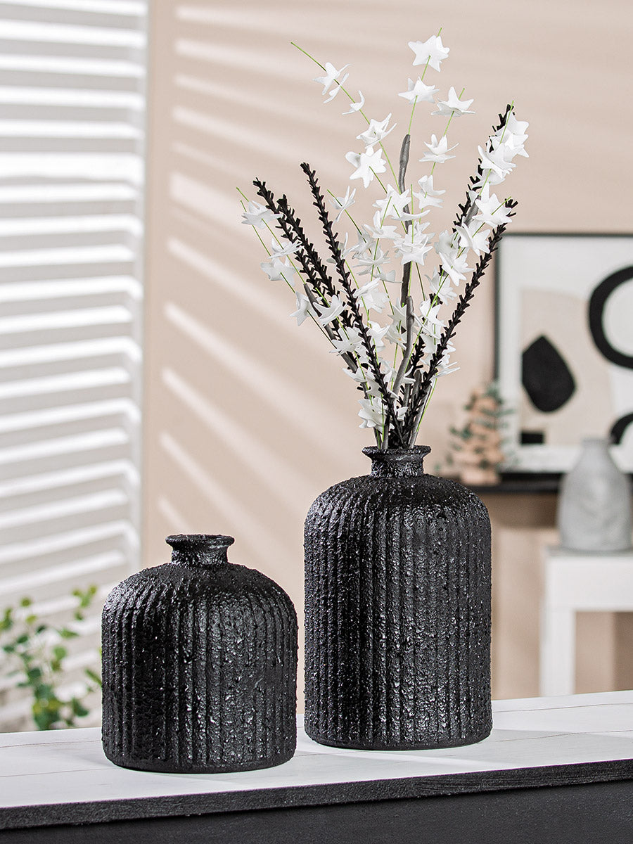 Zwarte flesvaas Sumatra 18 cm