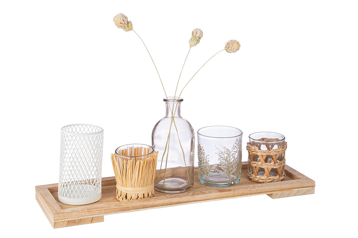 Decoratieset Nature met 4 Lantaarns