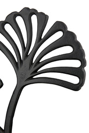 Staand Ginkgo Reliëf Zwart 26 cm