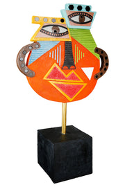 Kupka Gezicht Sculptuur Multikleur