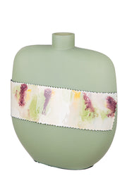 Groene glazen vaas Imperial 33 cm