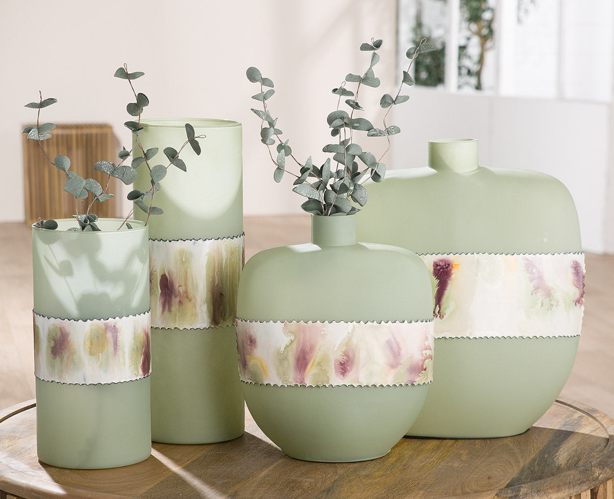 Groene glazen vazenset Imperial