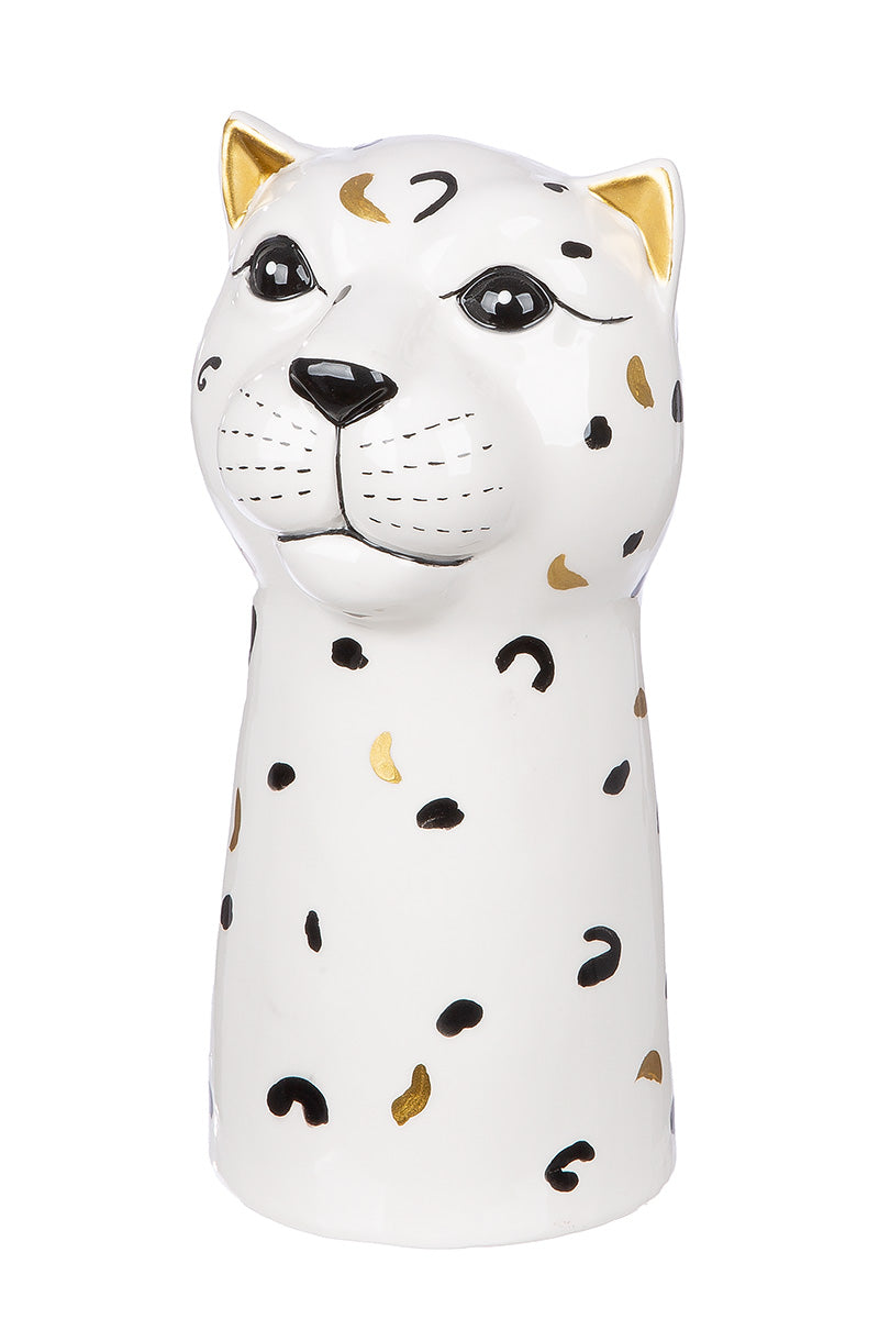 Lois Luipaardvaas Beige-Wit 22 cm