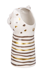 Lois Luipaardvaas Beige-Wit 22 cm