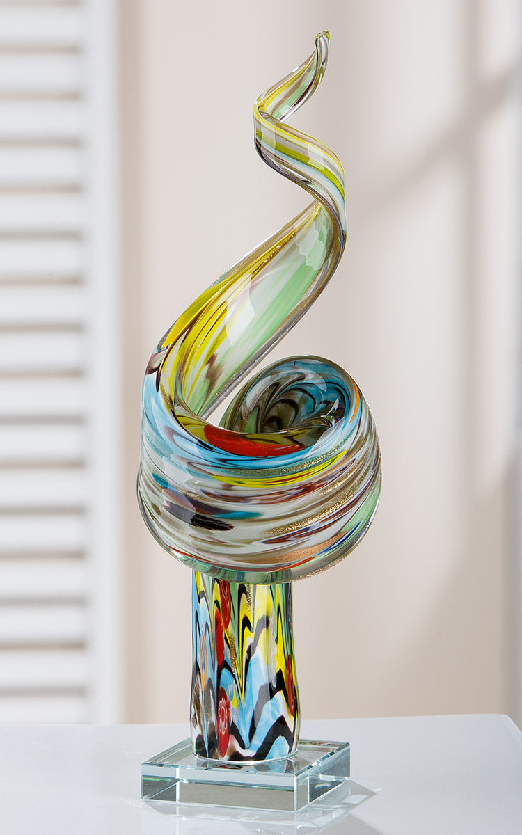 Twister Glas Sculptuur Multicolor