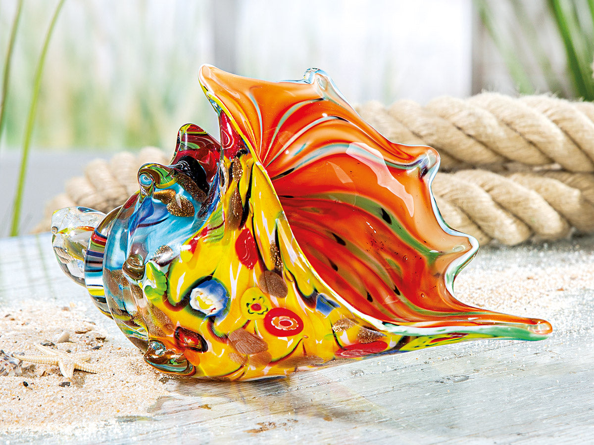 Glazen Schelp Decoratie Multicolor