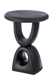 Preston Ronde Zwarte Bijzettafel