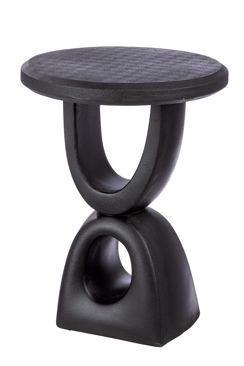 Preston Ronde Zwarte Bijzettafel