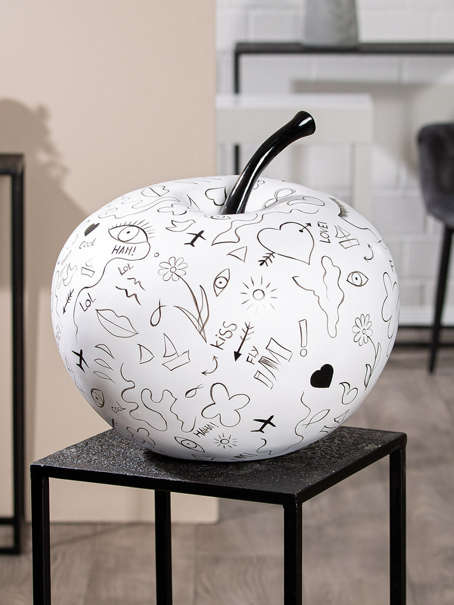Modern Art Decoratieve Appel Wit