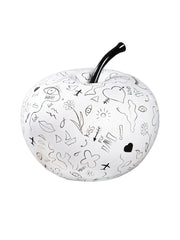 Modern Art Decoratieve Appel Wit