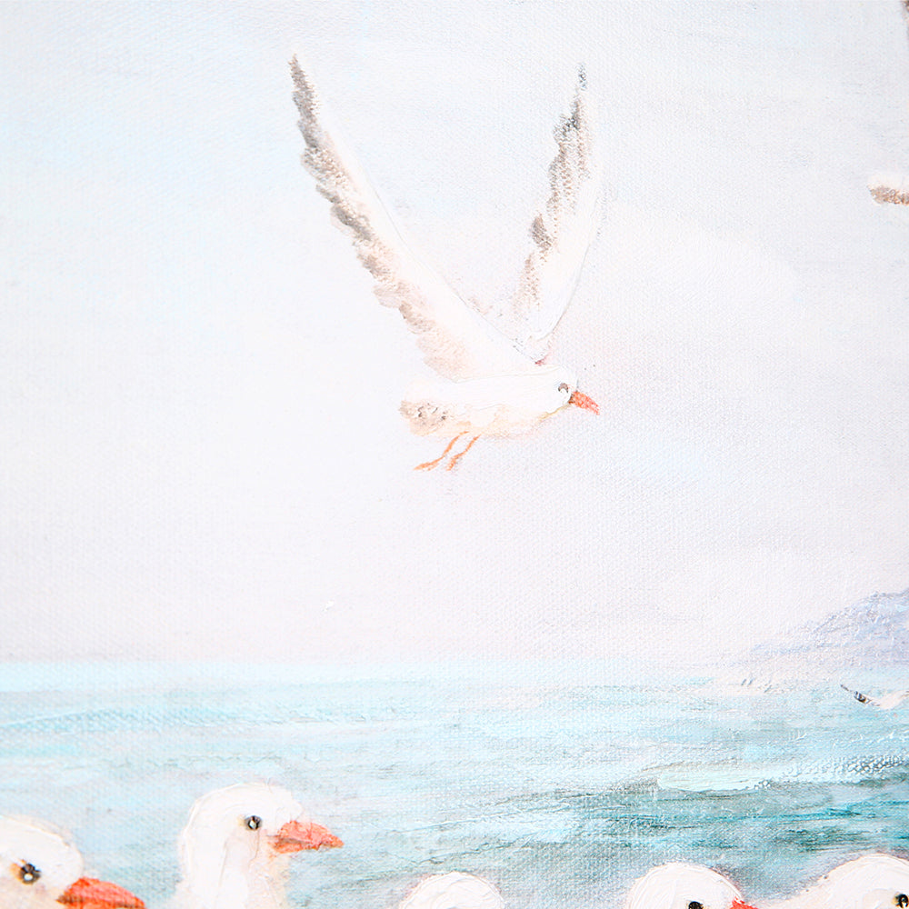 Seaside kustschilderij 60 × 60 cm