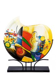 Kleurrijke vloervaas Silhouette 53 cm