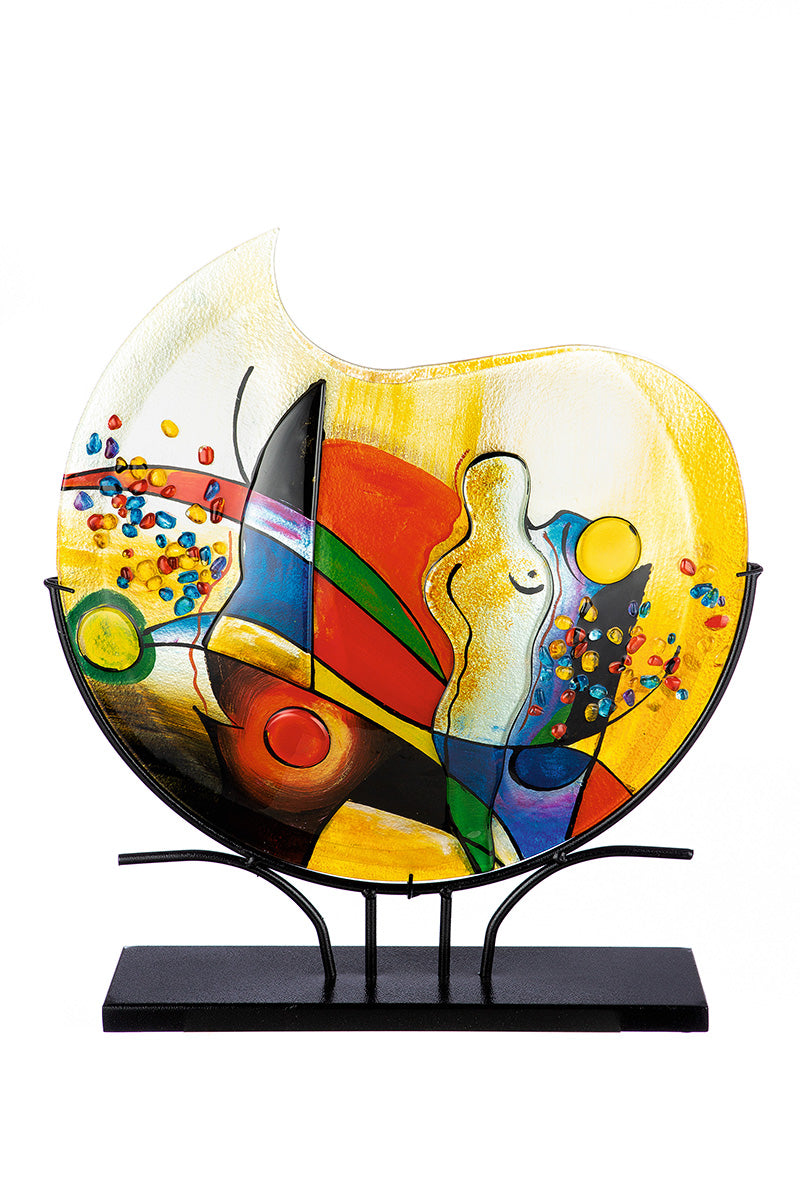 Kleurrijke vloervaas Silhouette 53 cm