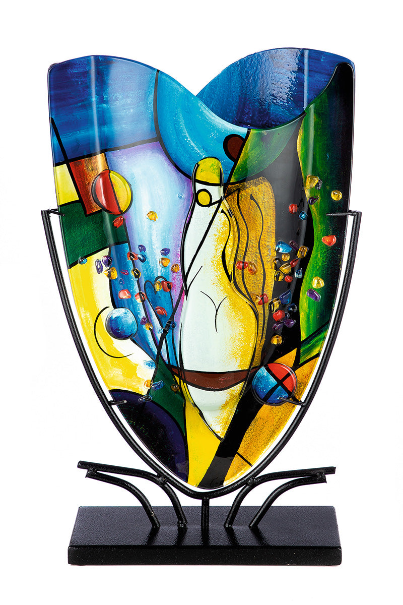Kleurrijke vloervaas Magic 47 cm