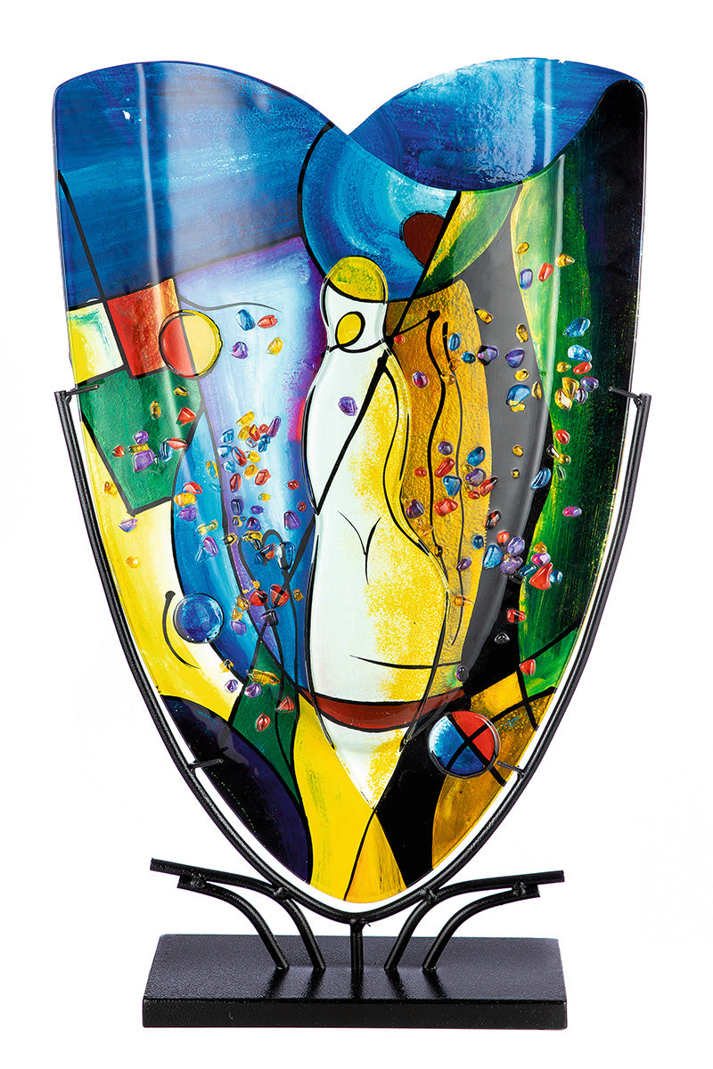 Kleurrijke vloervaas Magic 58 cm