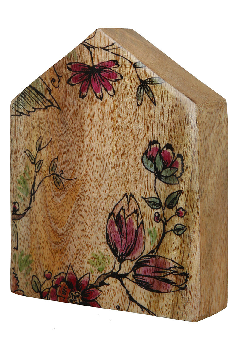 Staand Huisreliëf Florale van Mangohout