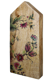 Florale Huisreliëf Mangohout 29.5 cm