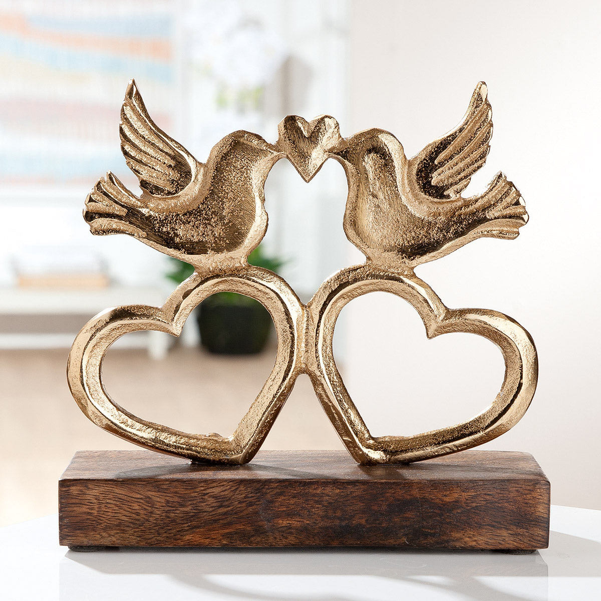 Gouden Standreliëf Turteltauben