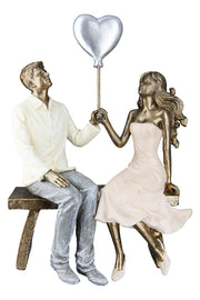 Paar Figuur Bronskleur Decoratie