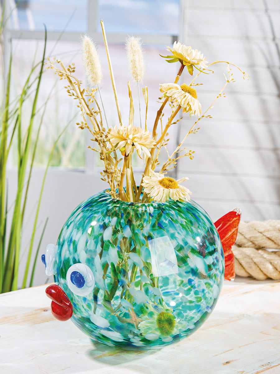 Blauwe bolvaas Wendy 15 cm