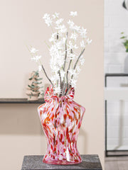 Roze glazen vaas Corinna 30 cm