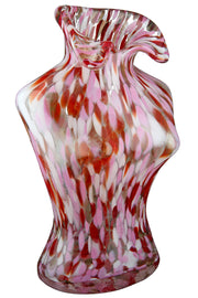 Roze glazen vaas Corinna 30 cm