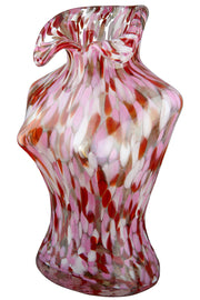 Roze glazen vaas Corinna 30 cm